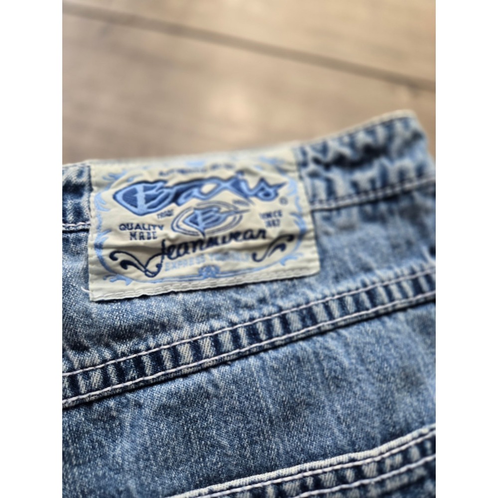 Vintage Baxis Denim Jean Shorts Sz9 Y2K 90s Retro Grunge 100% Cotton - Picture 4 of 5